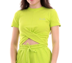 T-shirt verde mela Gaelle