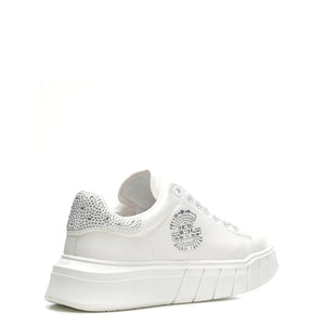 Sneakers con strass bianca